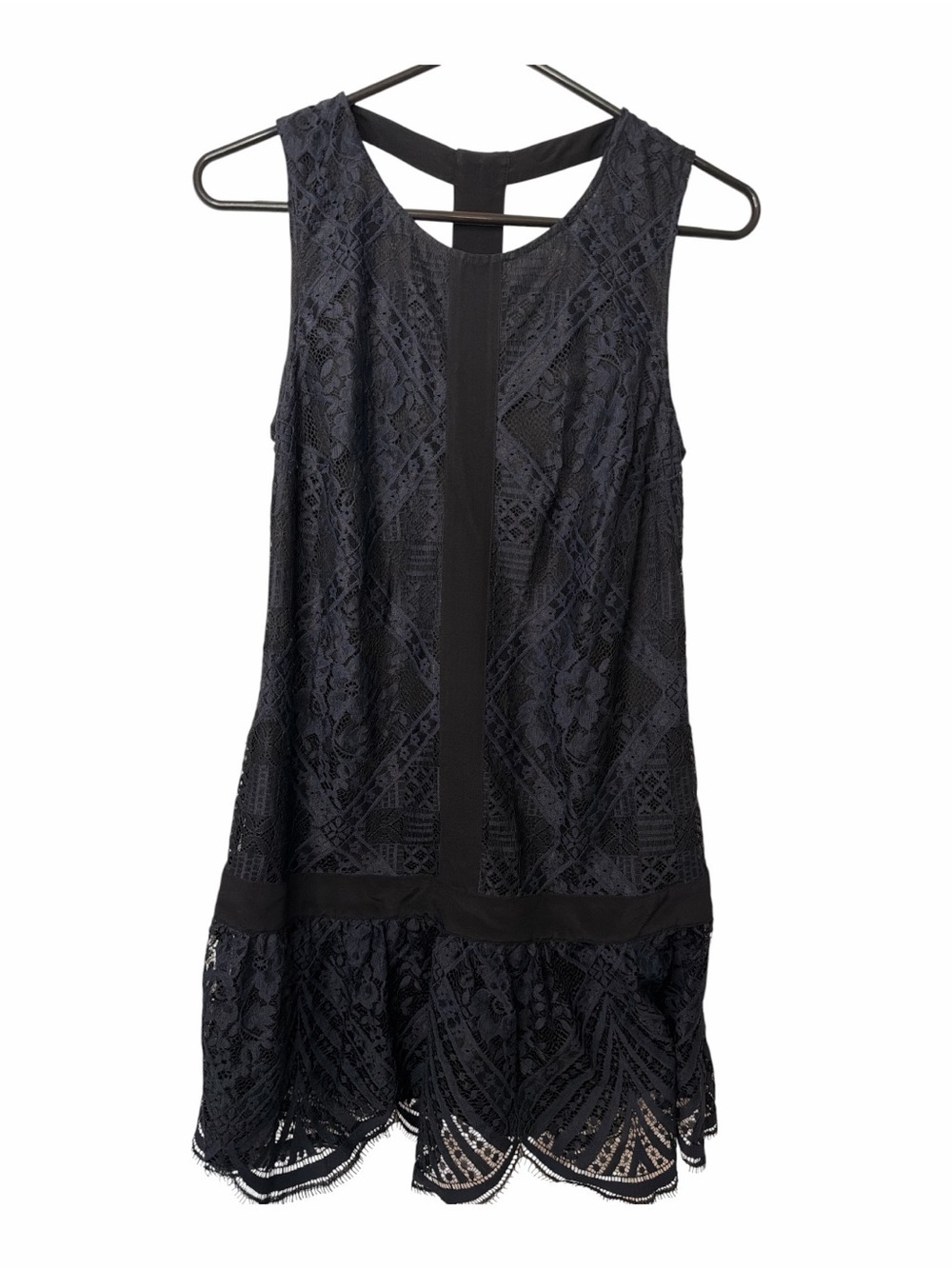 Twelfth Street by Cynthia Vincent Dress Black Lace  Mini T Back